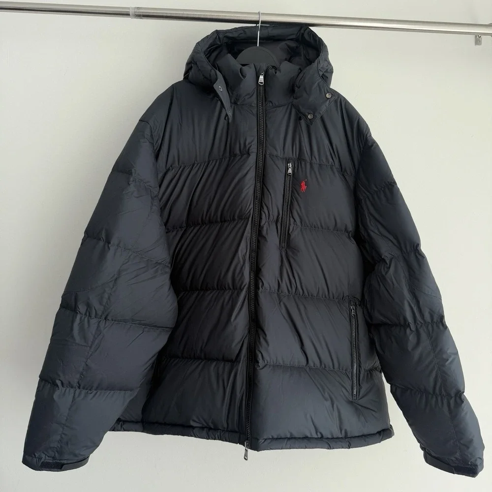 Polo Ralph Lauren Gotham Down Jacket Mens 4XL Black Puffer Quilted Hooded Winter